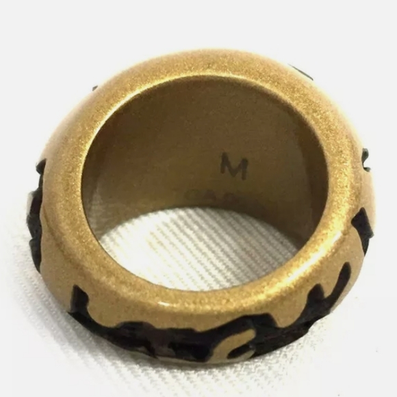 LOUIS VUITTON LEO MONOGRAM WOOD BERG RING A1161 - Picture 11 of 13